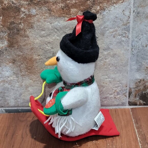 Animated Sledding Snowman Plush Singing Santa Claus Is Coming To Town - Picture 13 of 13